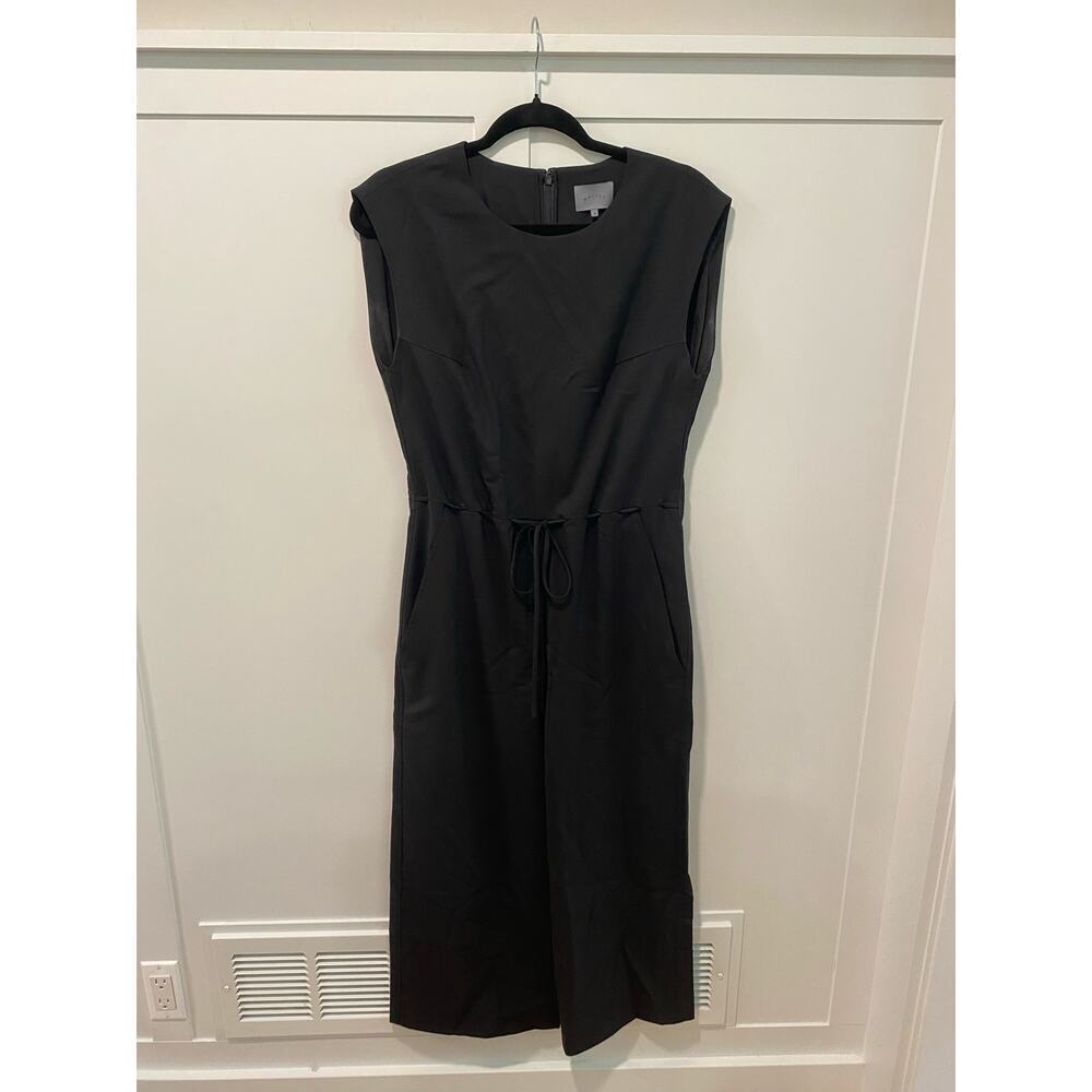 Maiyet Sleeveless Wool Blend Drawstring Waist Jumpsuit
